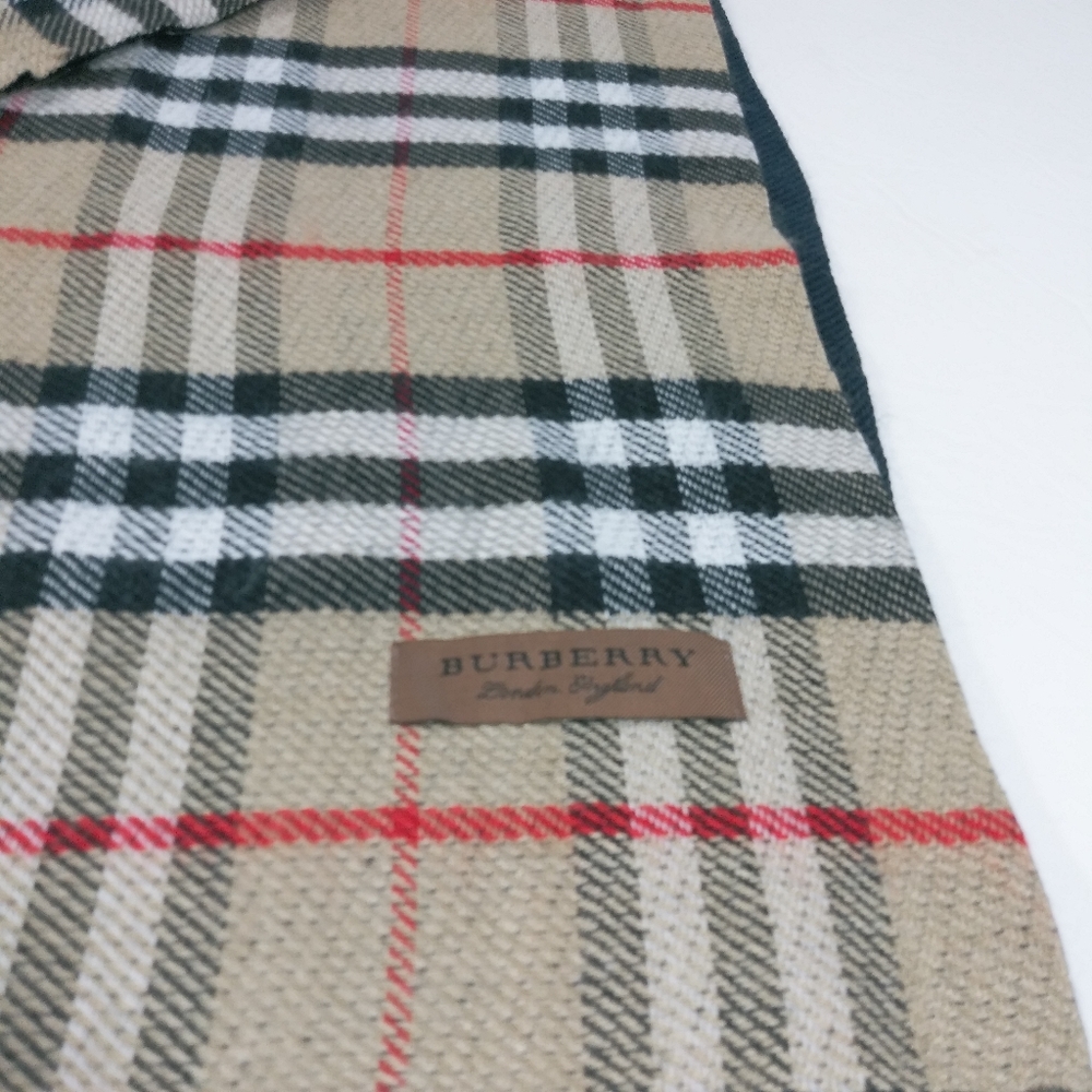 Burberry Fringe Bold Check Wide Scarf - Picture 6 of 8